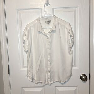 Women's White Button Down Shirt XL